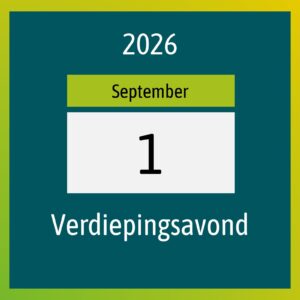 Verdiepingsavond Dinsdag 1 september 2026